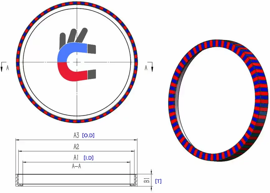 ABS Magnetic sensor ring